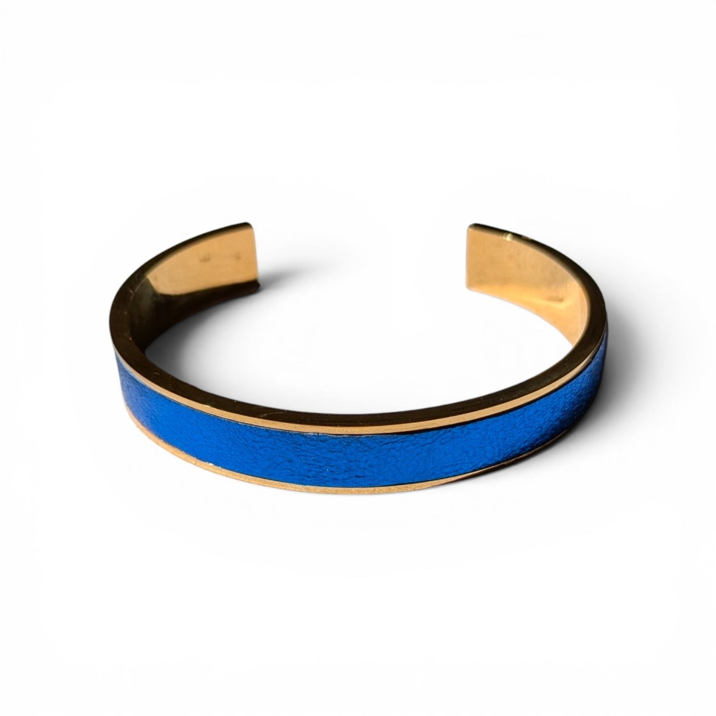 Bracelet doré Jacky bleu métallisé