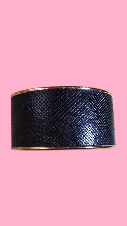 Manchette dorée rose Totalement Lézard noir
