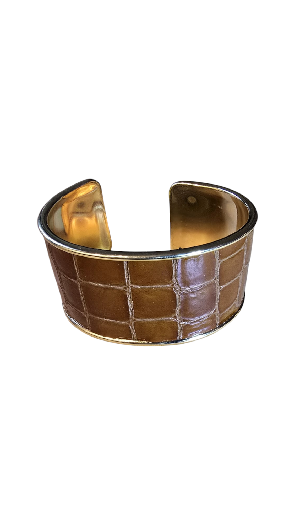 Manchette dorée Totalement Croco Vernis