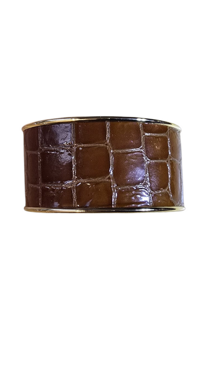 Manchette dorée Totalement Croco Vernis