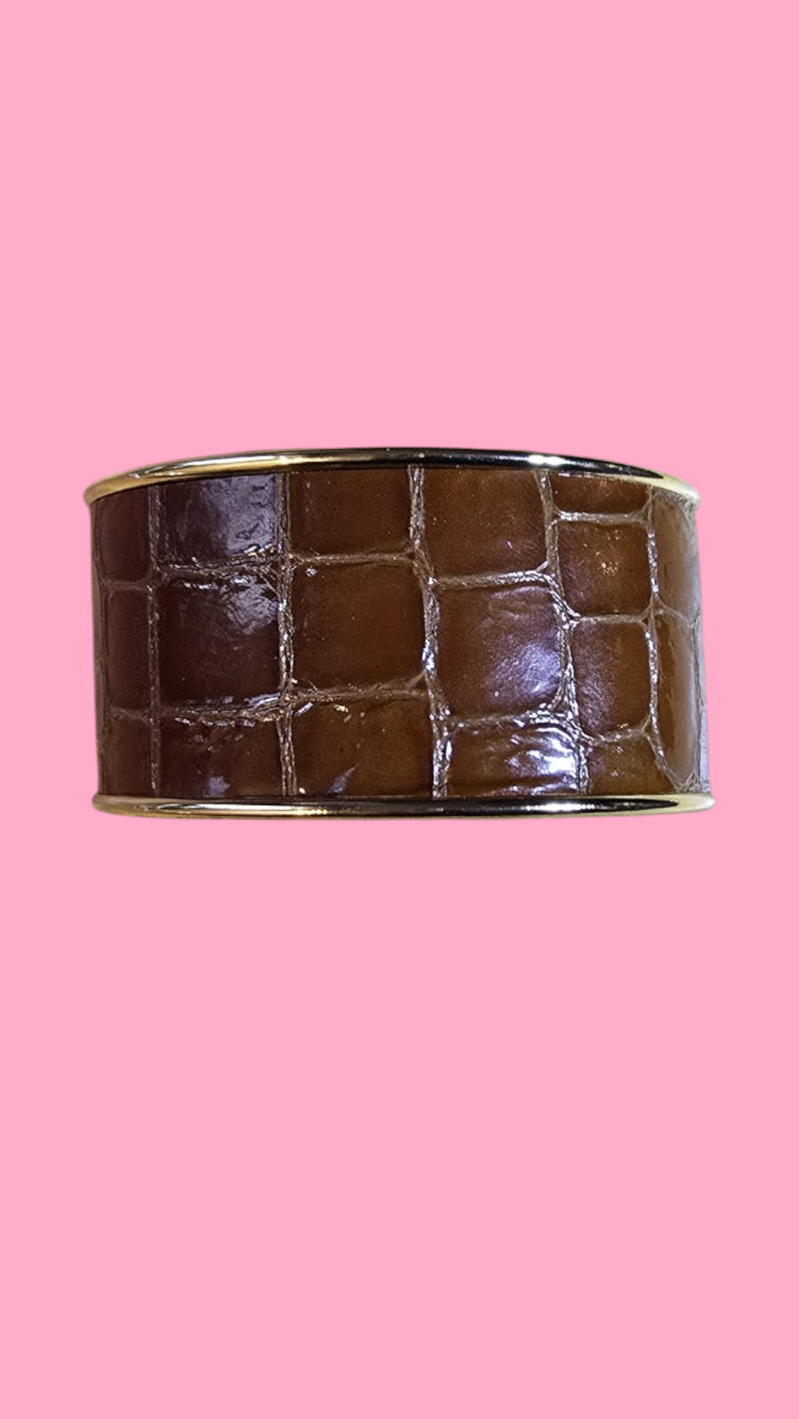 Manchette dorée Totalement Croco Vernis