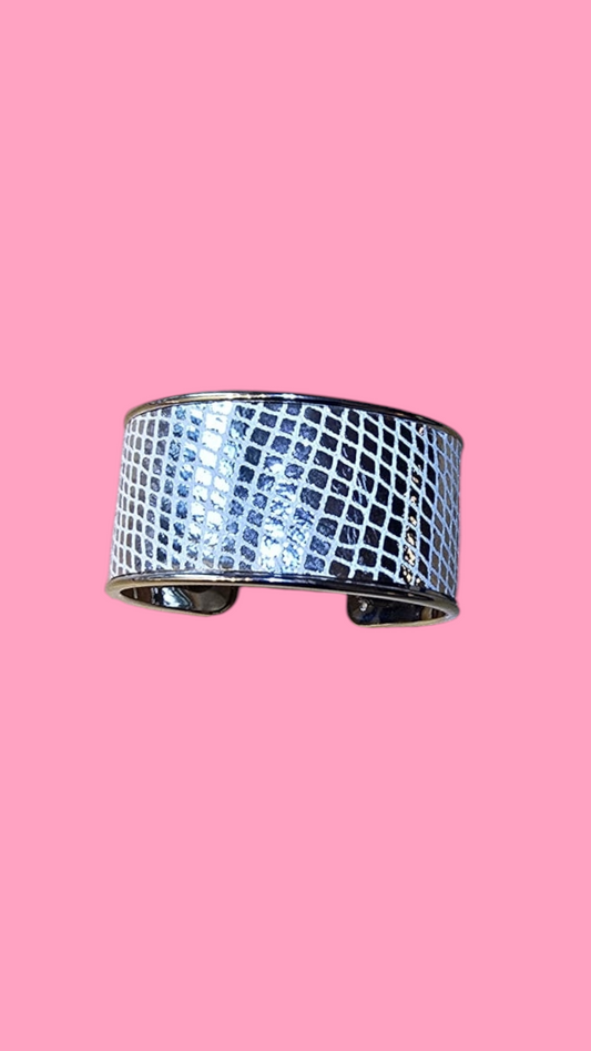 Manchette argentée Totalement Serpent argent