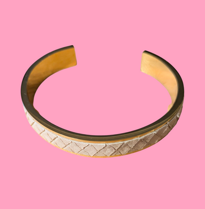 Bracelet doré Jacky Serpent beige rosé