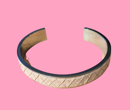 Bracelet argent Jacky Serpent beige rosé