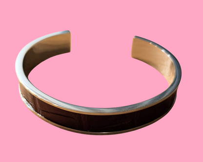 Bracelet argenté Jacky Alligator bordeaux