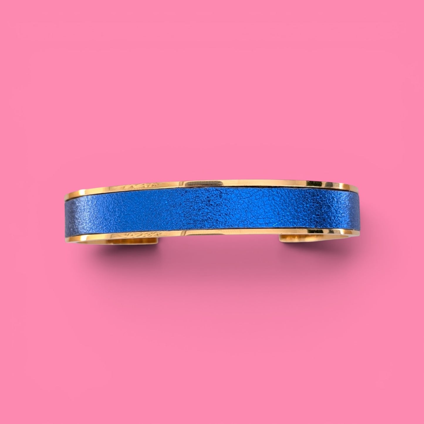 Bracelet doré Jacky bleu métallisé