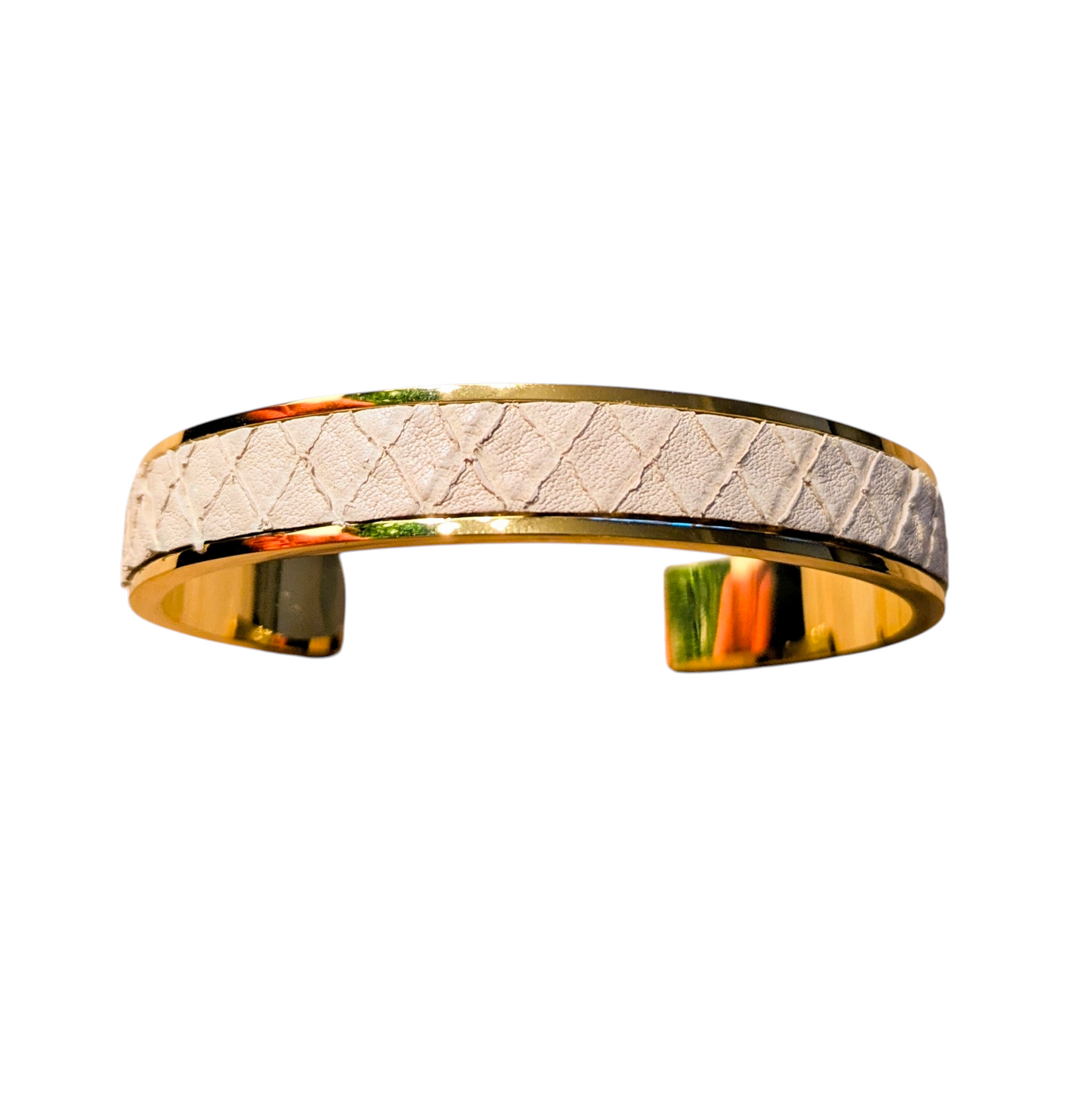 Bracelet doré Jacky Serpent beige rosé