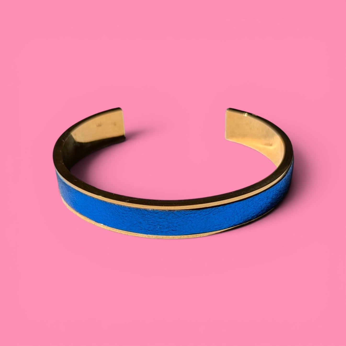 Bracelet doré Jacky bleu métallisé