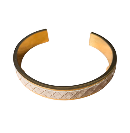 Bracelet doré Jacky Serpent beige rosé