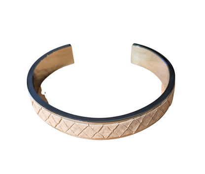 Bracelet argent Jacky Serpent beige rosé
