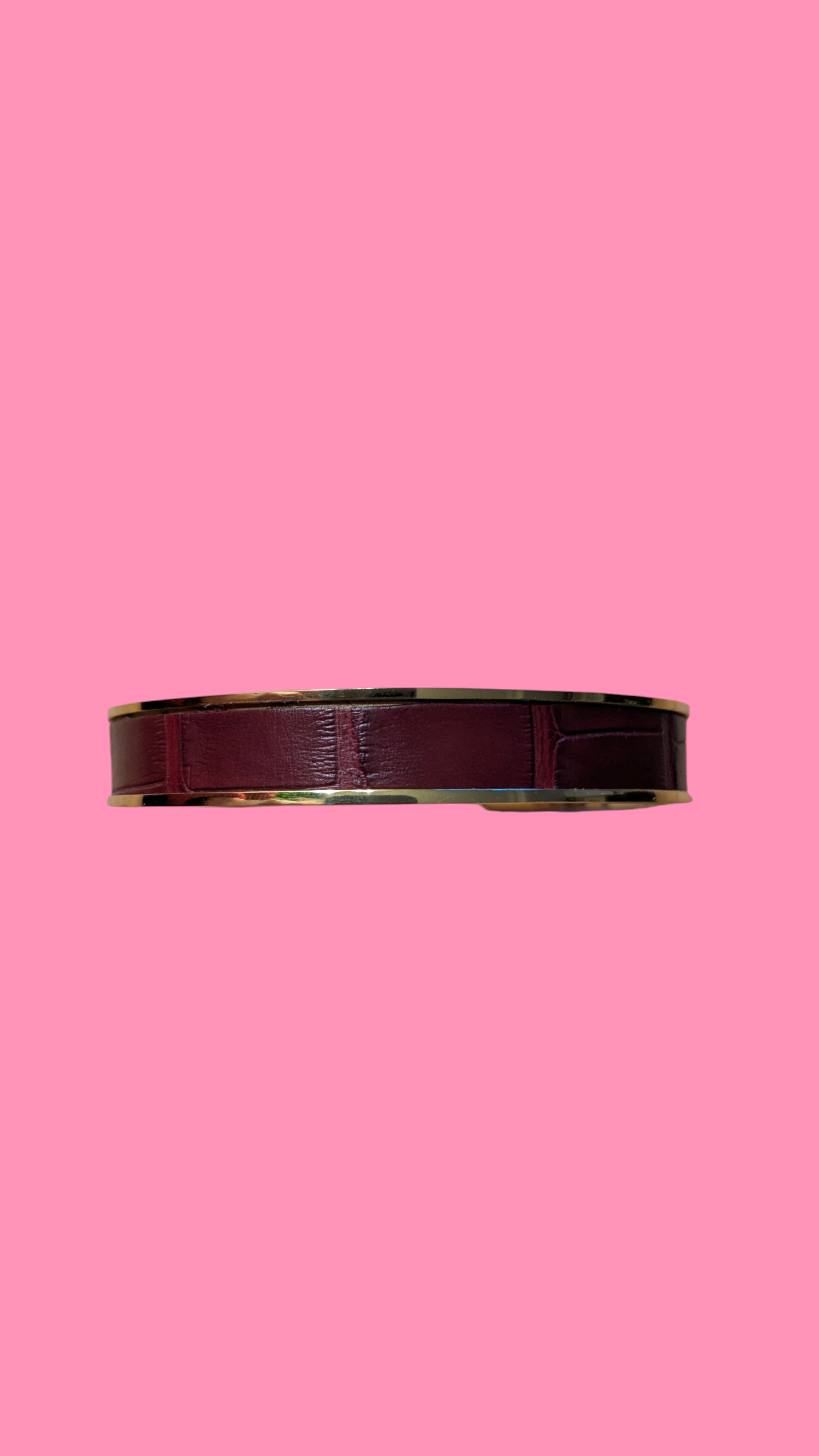 Bracelet doré Jacky Alligator bordeaux